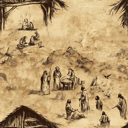 Bethlehem Toile Pattern 7 Minky Fabric