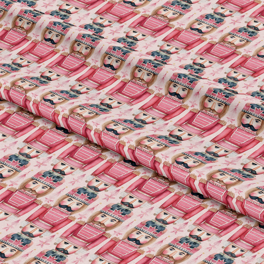 Vintage Pink Christmas Pattern 11 Quilting Cotton Fabric