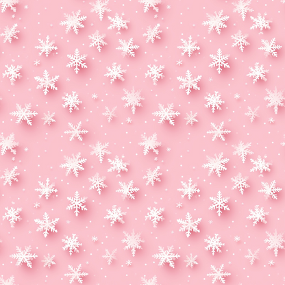 Vintage Pink Christmas Pattern 12 Quilting Cotton Fabric