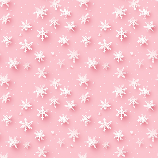 Vintage Pink Christmas Pattern 12 Quilting Cotton Fabric