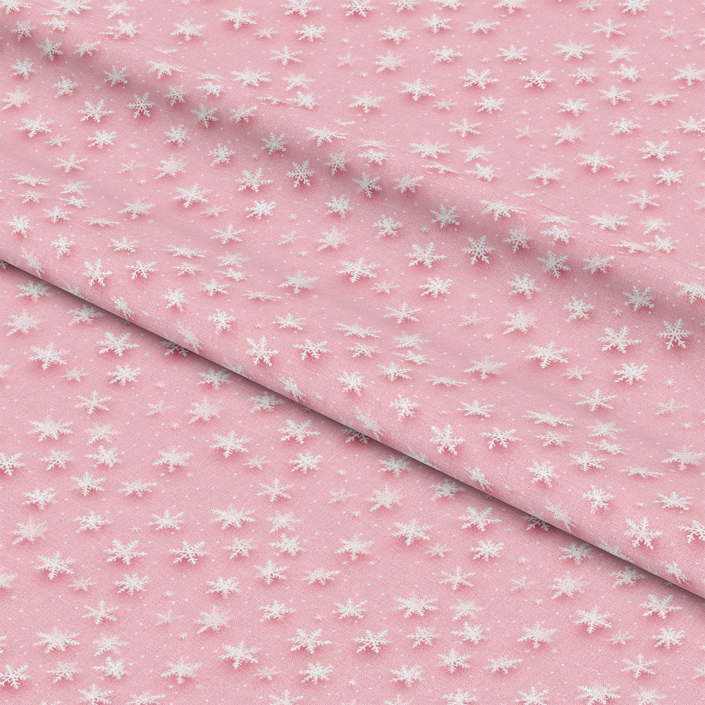 Vintage Pink Christmas Pattern 12 Quilting Cotton Fabric
