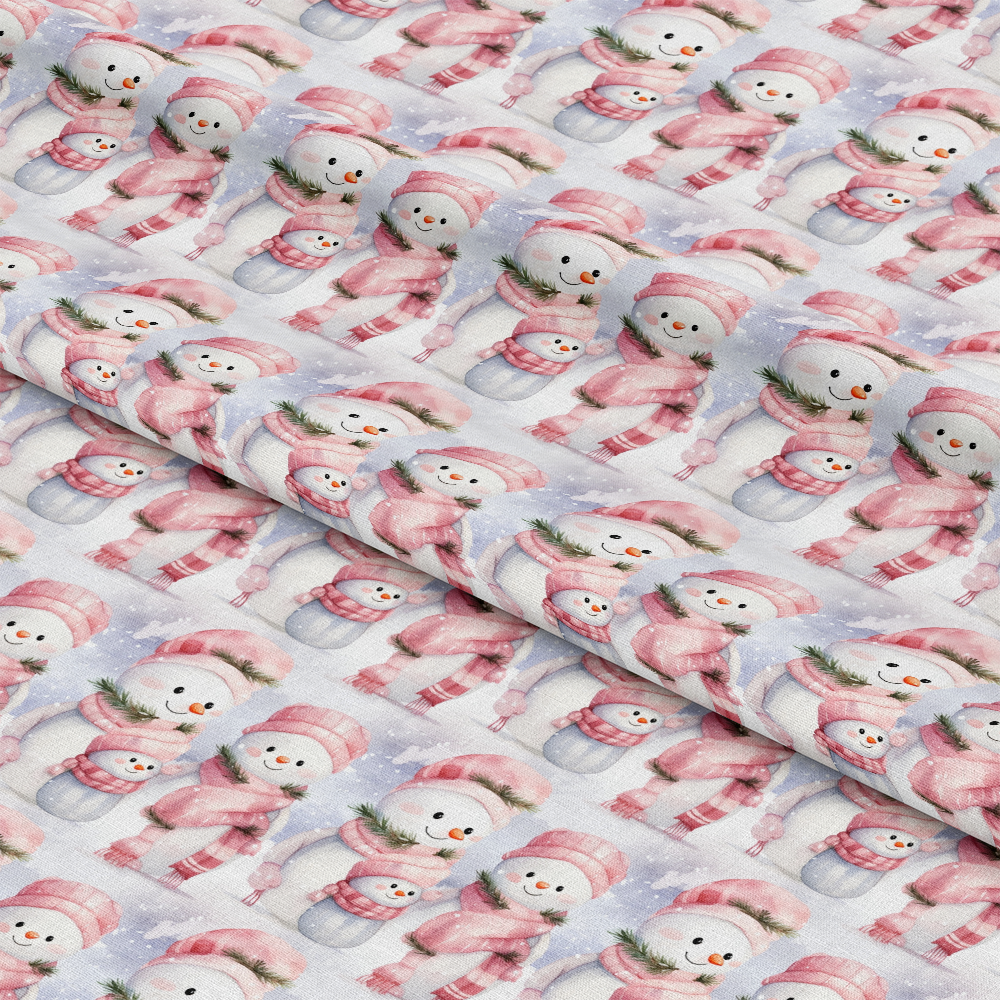 Vintage Pink Christmas Pattern 7 Quilting Cotton Fabric
