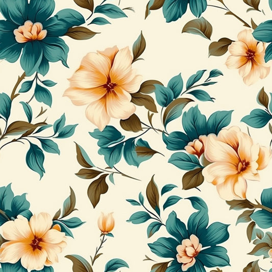 Antique Bouquet Pattern 19 Minky Fabric