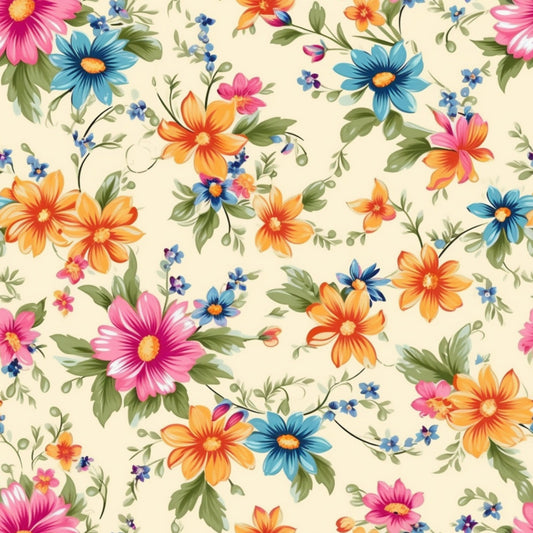 Antique Bouquet Pattern 1 Minky Fabric