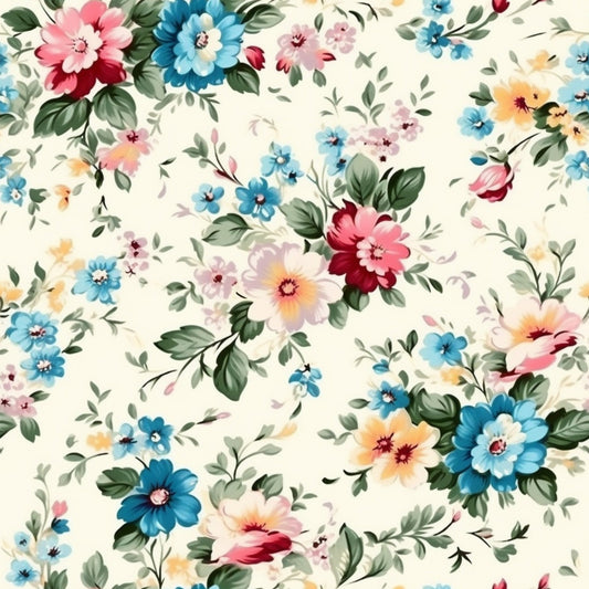 Antique Bouquet Pattern 2 Minky Fabric