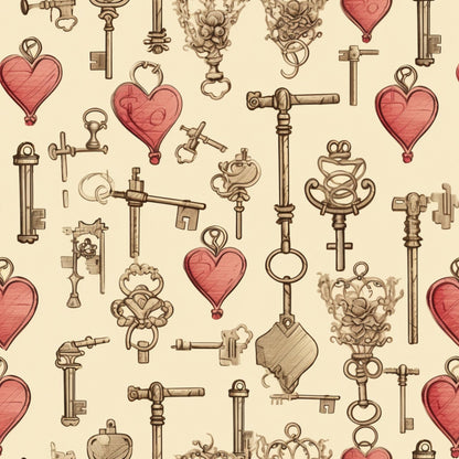 Vintage Valentines Day Pattern 22 Minky Fabric