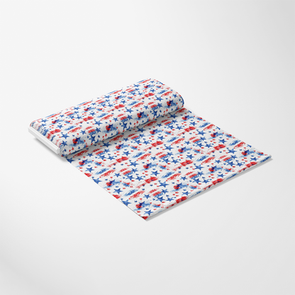 Watercolor 4th of July Pattern 10 Quilting Cotton Fabric