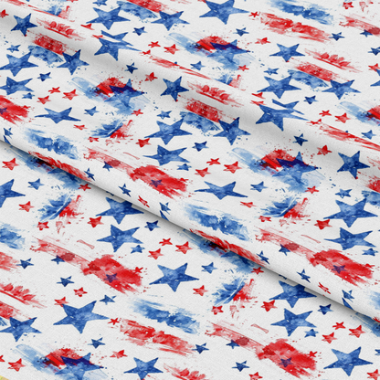 Watercolor 4th of July Pattern 10 Quilting Cotton Fabric