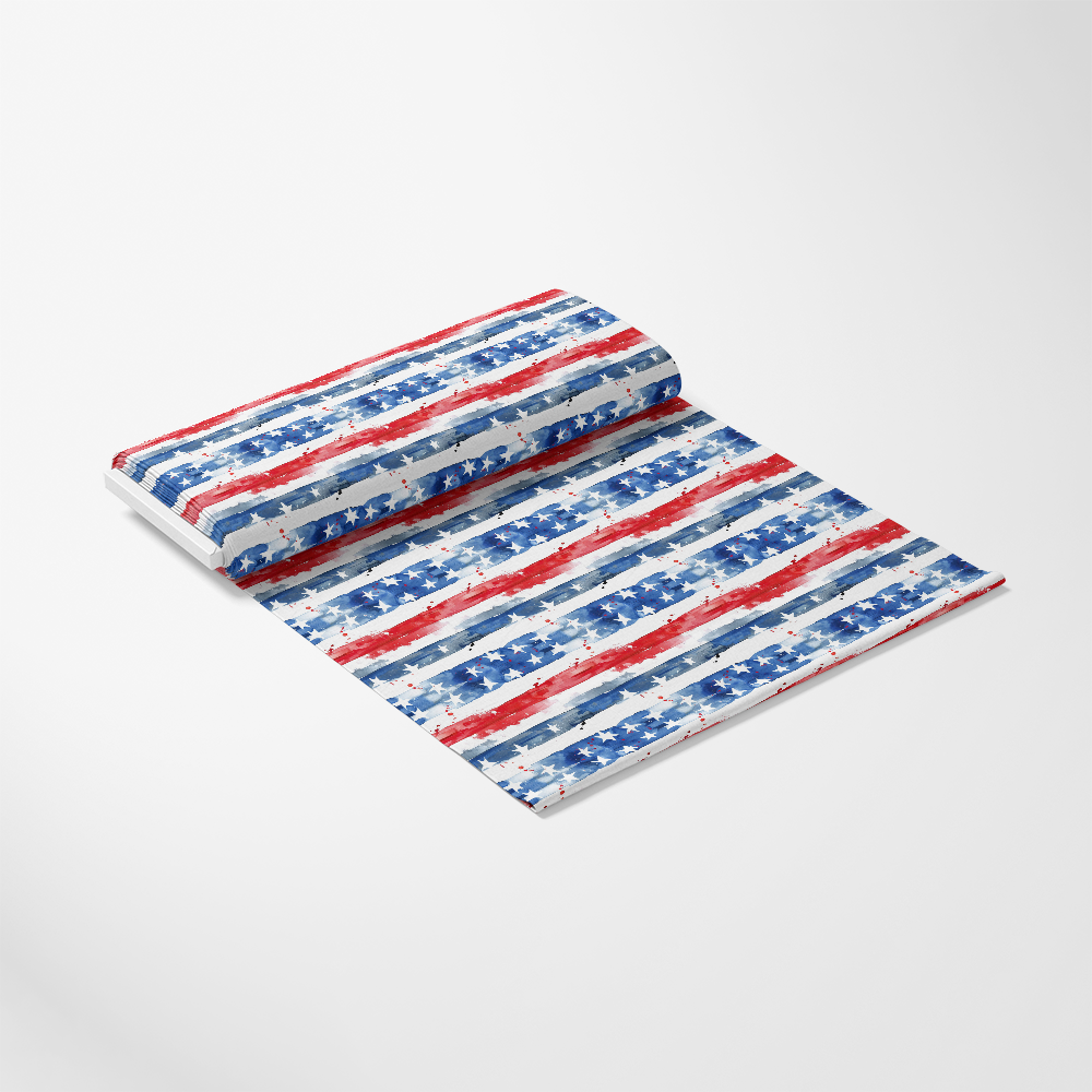 Watercolor 4th of July Pattern 11 Quilting Cotton Fabric