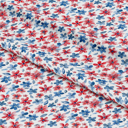 Watercolor 4th of July Pattern 12 Quilting Cotton Fabric