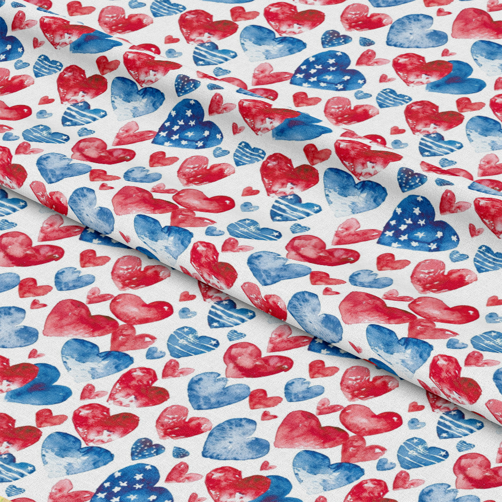 Watercolor 4th of July Pattern 13 Quilting Cotton Fabric