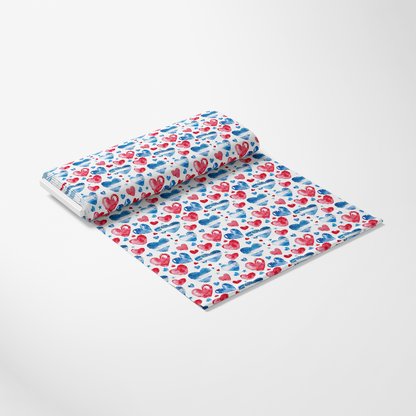 Watercolor 4th of July Pattern 14 Quilting Cotton Fabric