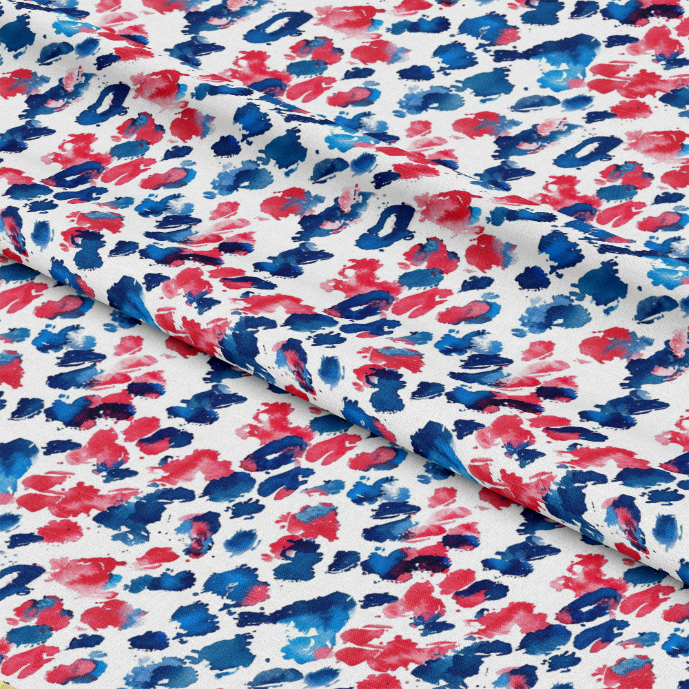 Watercolor 4th of July Pattern 15 Quilting Cotton Fabric