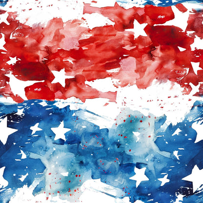 Stars and Stripes Pattern 16 Minky Fabric