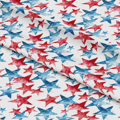 Watercolor 4th of July Pattern 17 Quilting Cotton Fabric