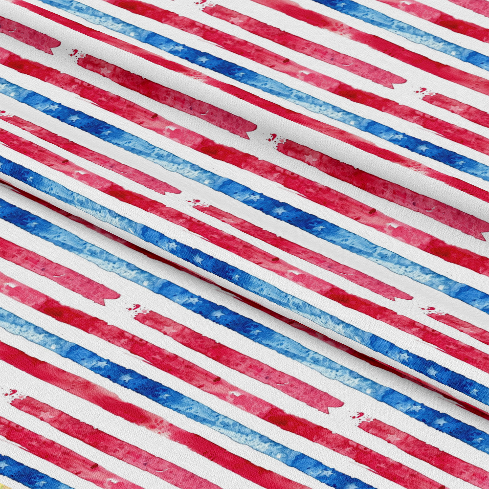 Watercolor 4th of July Pattern 18 Quilting Cotton Fabric