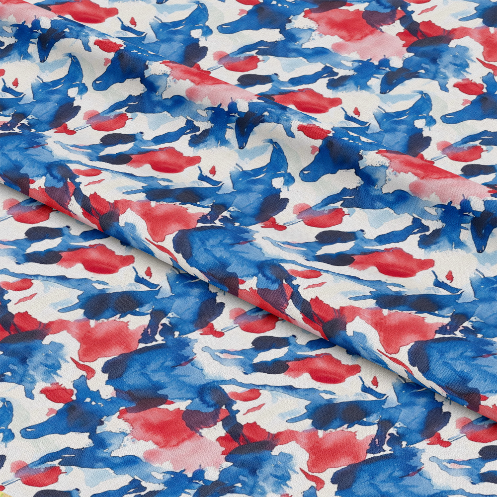 Watercolor 4th of July Pattern 3 Quilting Cotton Fabric