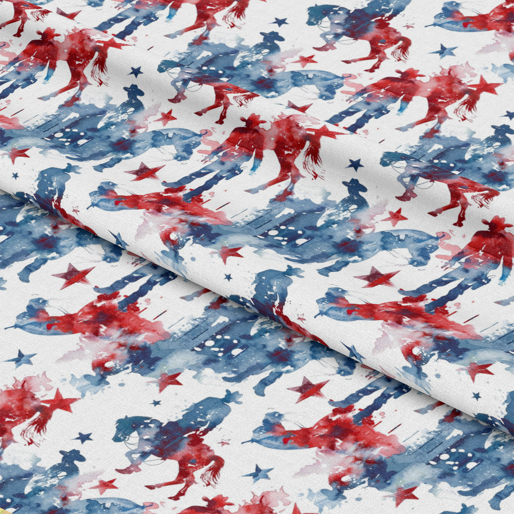 Watercolor 4th of July Pattern 4 Quilting Cotton Fabric