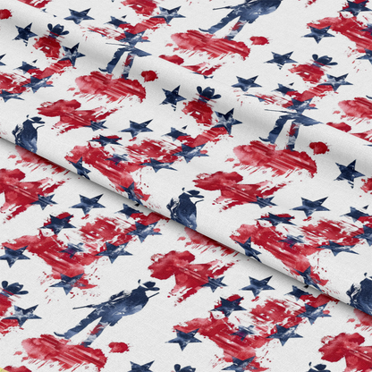 Watercolor 4th of July Pattern 5 Quilting Cotton Fabric
