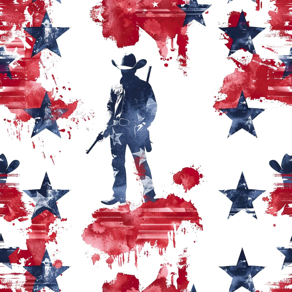 Stars and Stripes Pattern 5 Minky Fabric
