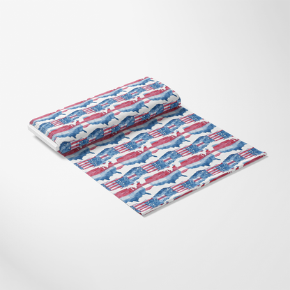 Watercolor 4th of July Pattern 9 Quilting Cotton Fabric