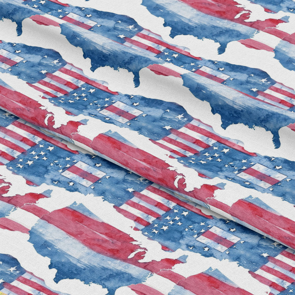 Watercolor 4th of July Pattern 9 Quilting Cotton Fabric