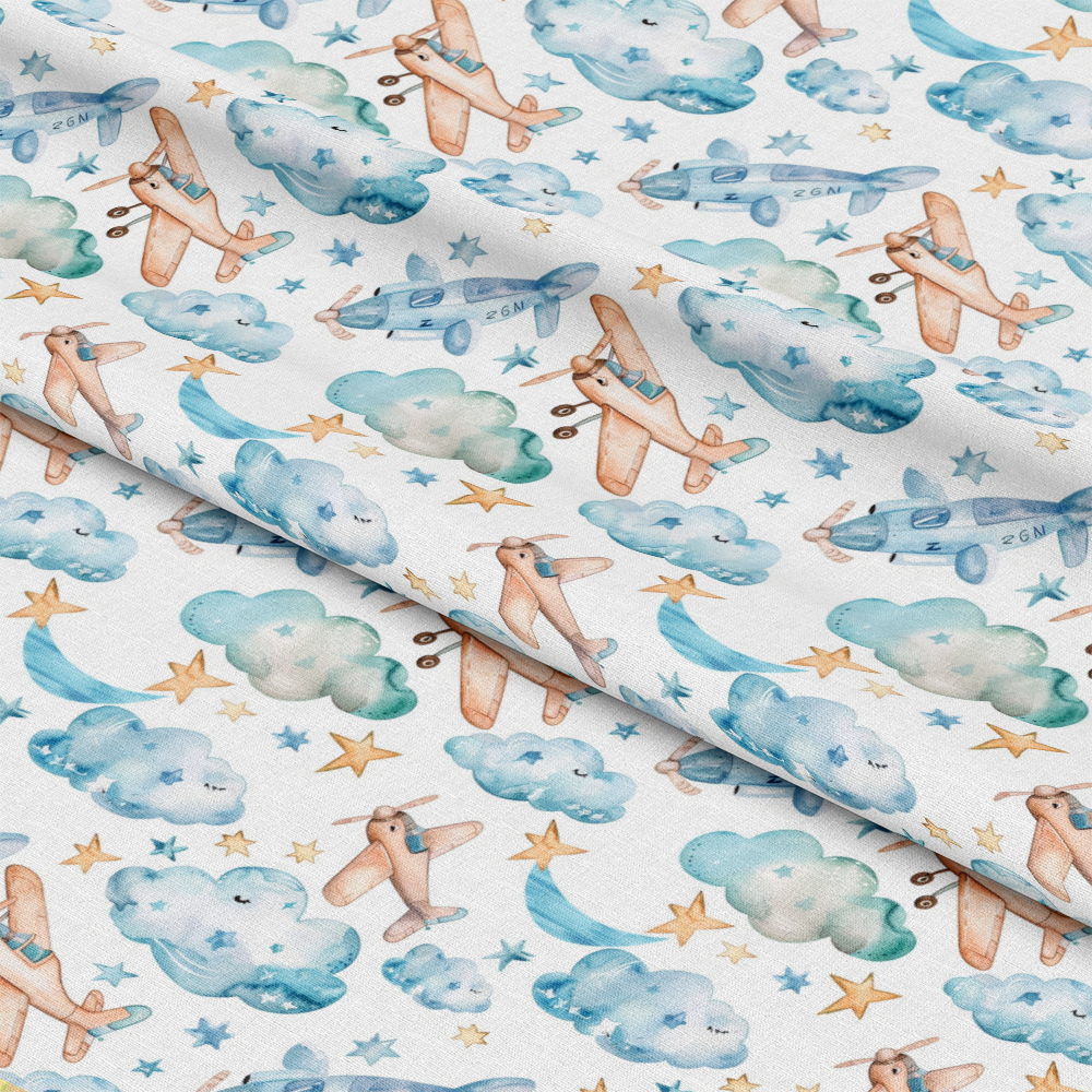 Watercolor Baby Pattern 10 Quilting Cotton Fabric