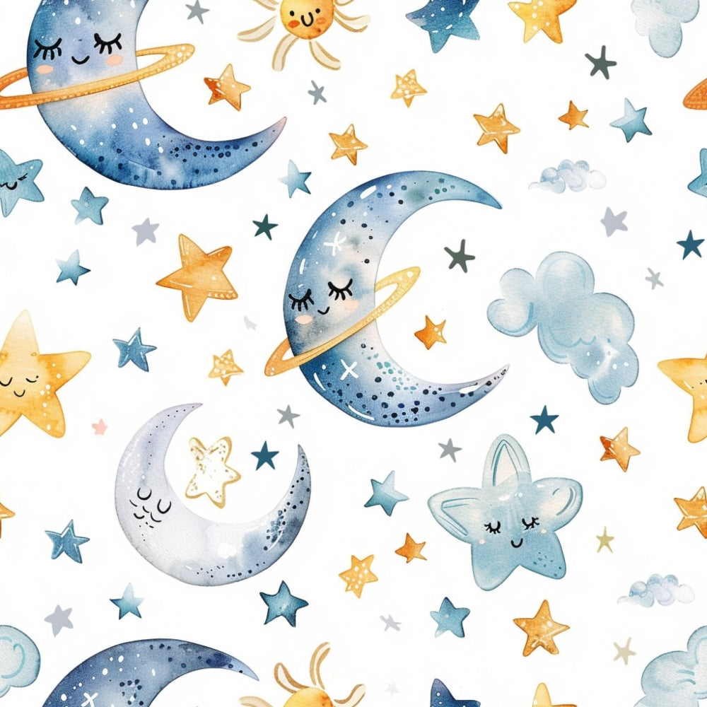 Watercolor Baby Pattern 13 Quilting Cotton Fabric