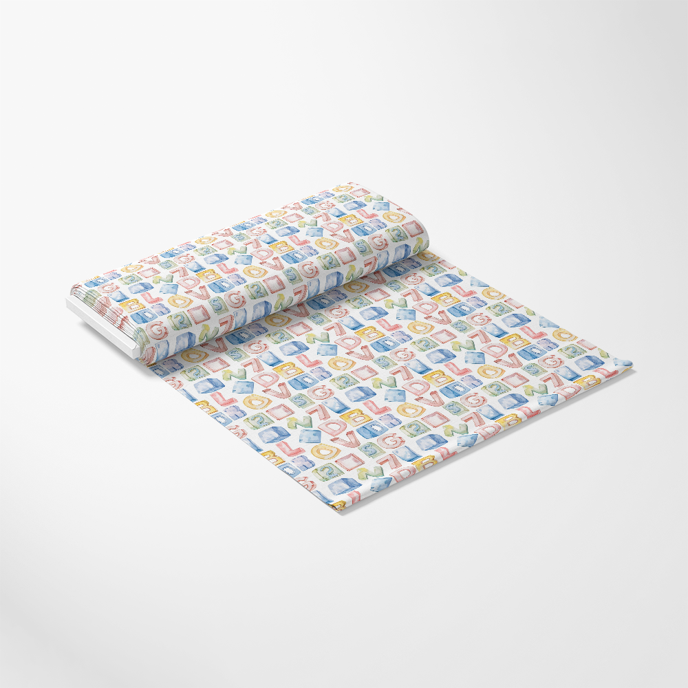Watercolor Baby Pattern 14 Quilting Cotton Fabric