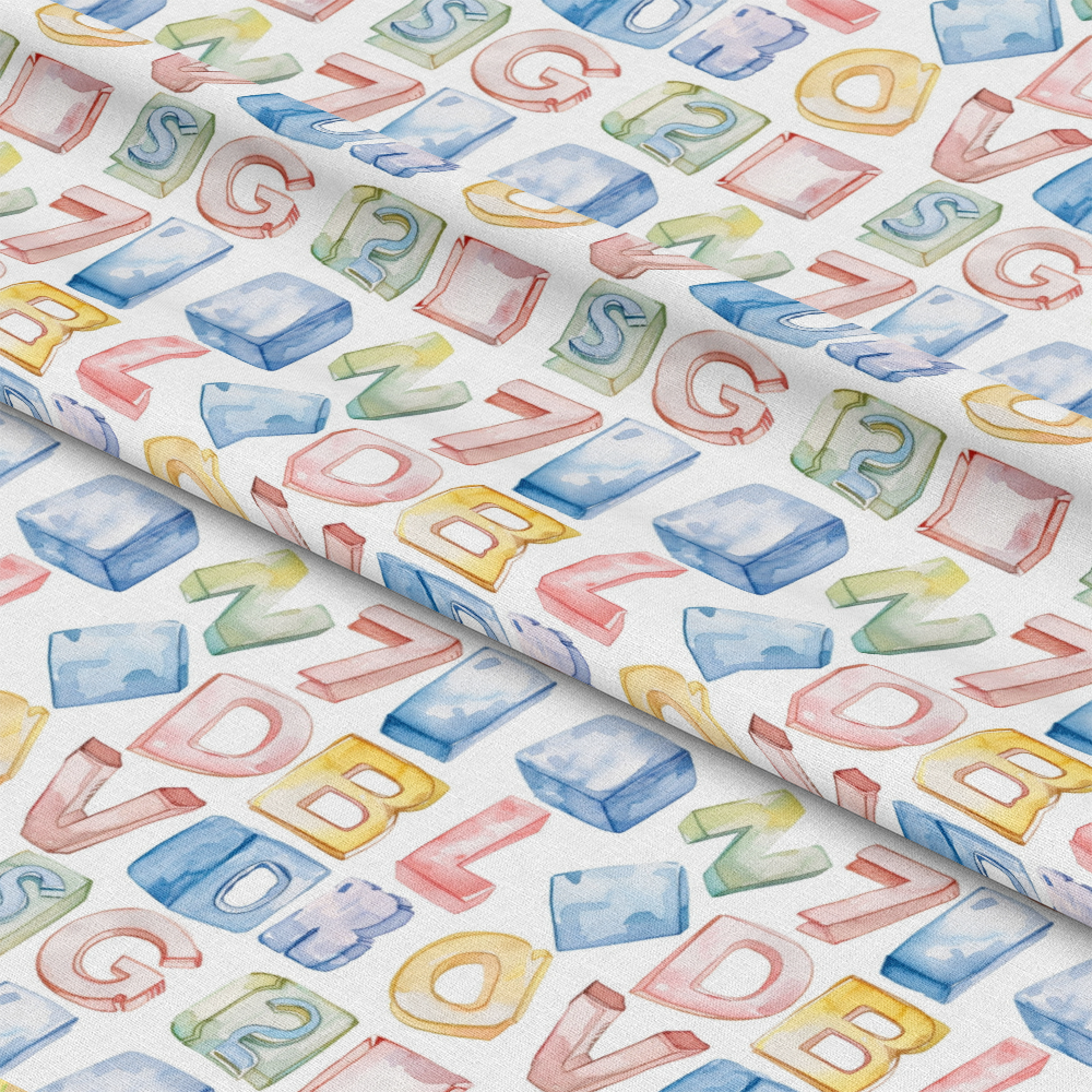 Watercolor Baby Pattern 14 Quilting Cotton Fabric