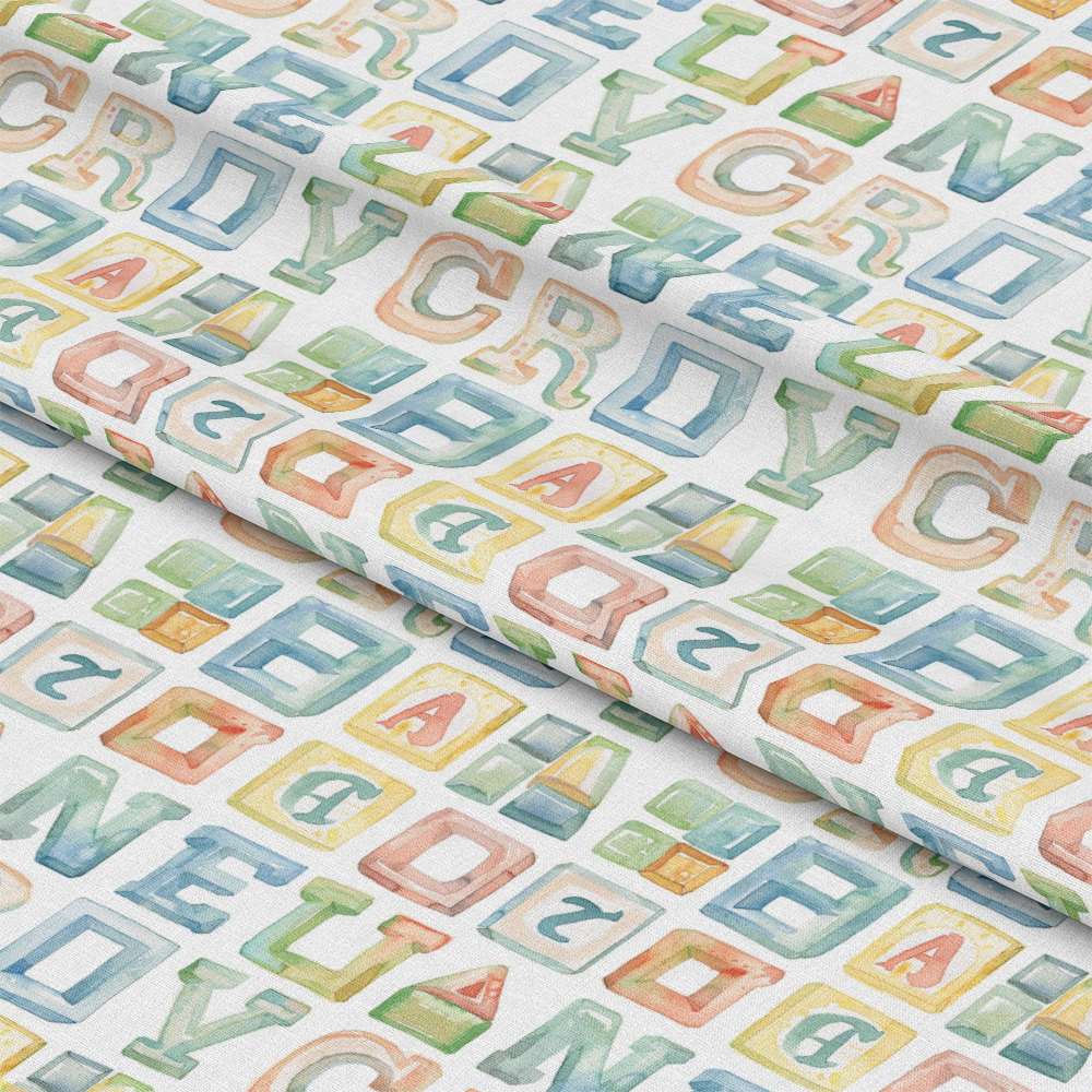 Watercolor Baby Pattern 15 Quilting Cotton Fabric