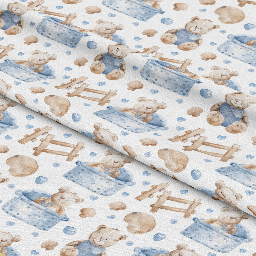 Watercolor Baby Pattern 18 Quilting Cotton Fabric
