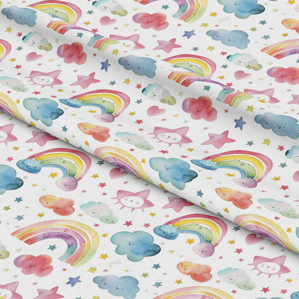 Watercolor Baby Pattern 1 Quilting Cotton Fabric