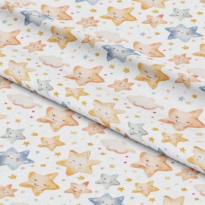 Watercolor Baby Pattern 23 Quilting Cotton Fabric