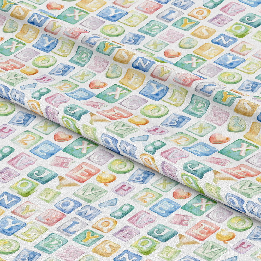 Watercolor Baby Pattern 24 Quilting Cotton Fabric