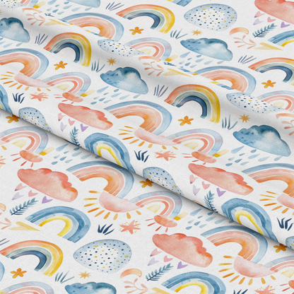Watercolor Baby Pattern 25 Quilting Cotton Fabric