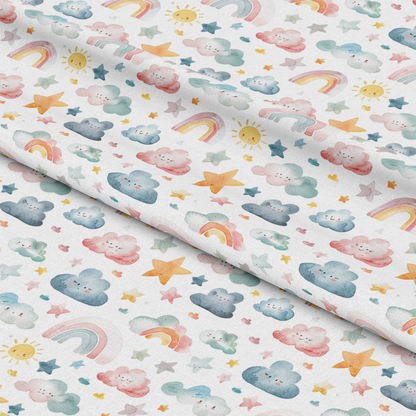 Watercolor Baby Pattern 2 Quilting Cotton Fabric