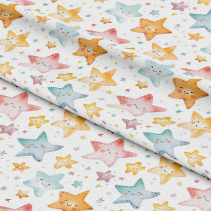 Watercolor Baby Pattern 7 Quilting Cotton Fabric