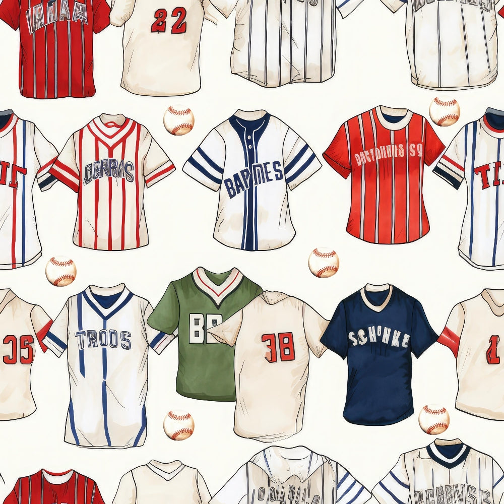 Watercolor Baseball Minky Fabric