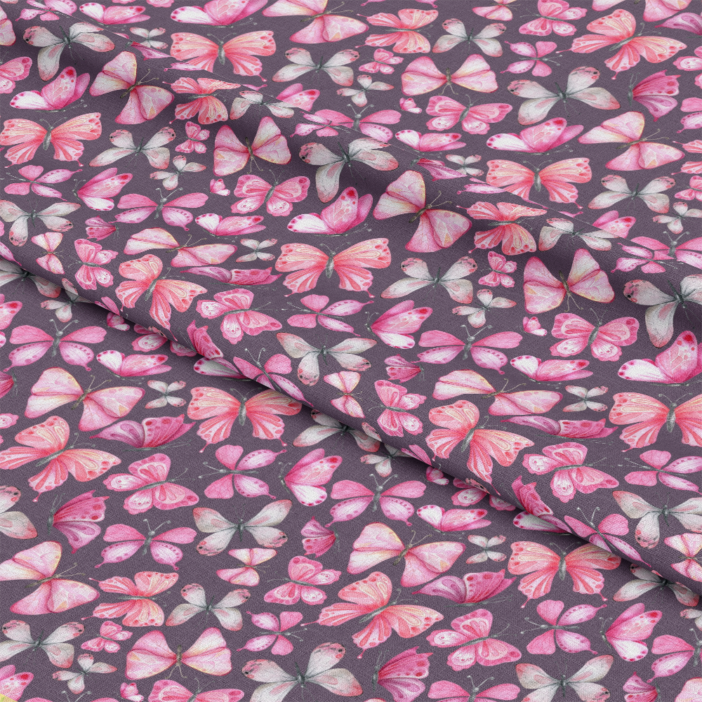 Watercolor Butterflies Pattern 2 Quilting Cotton Fabric