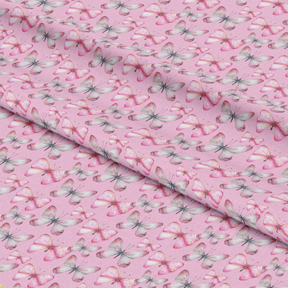 Watercolor Butterflies Pattern 3 Quilting Cotton Fabric
