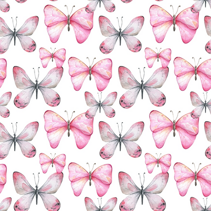 Watercolor Butterflies Pattern 4 Quilting Cotton Fabric