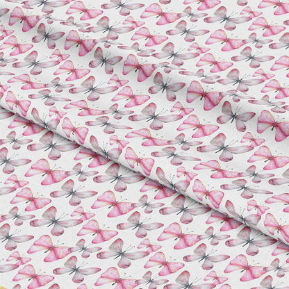 Watercolor Butterflies Pattern 4 Quilting Cotton Fabric