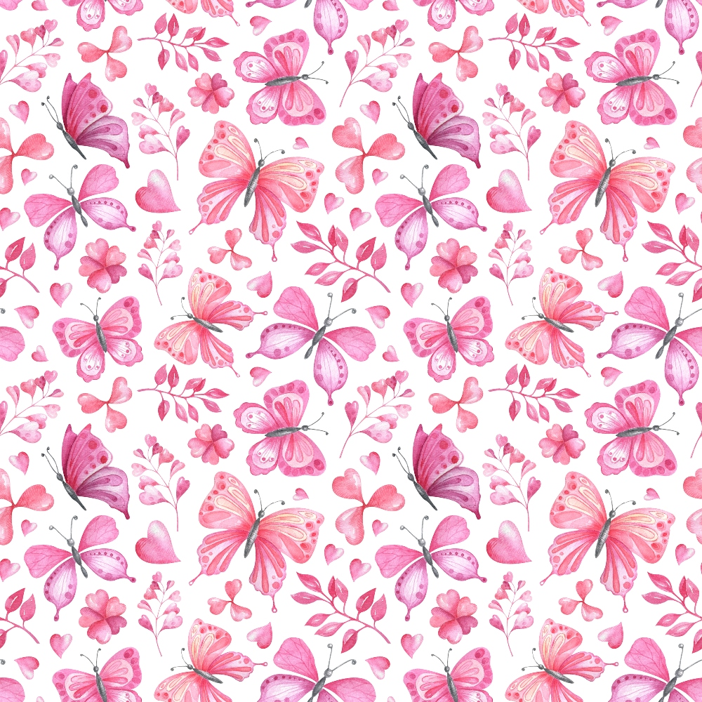 Watercolor Butterflies Pattern 7 Quilting Cotton Fabric