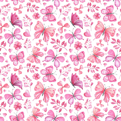 Watercolor Butterflies Pattern 7 Quilting Cotton Fabric