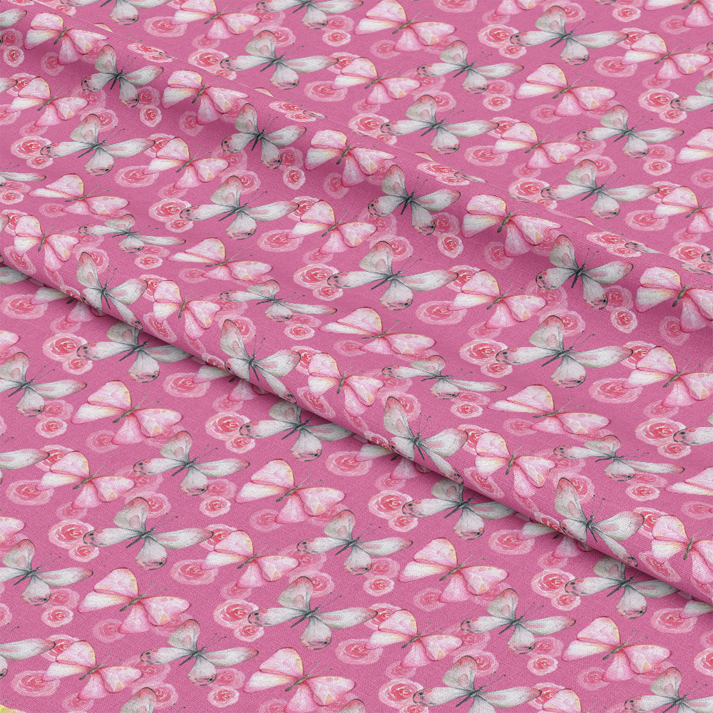 Watercolor Butterflies Pattern 8 Quilting Cotton Fabric