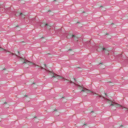 Watercolor Butterflies Pattern 8 Quilting Cotton Fabric
