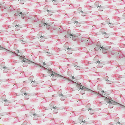 Watercolor Butterflies Pattern 9 Quilting Cotton Fabric