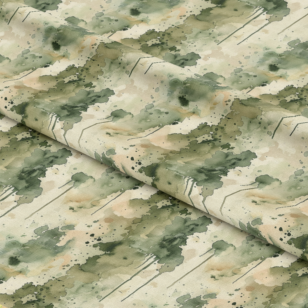 Watercolor Camouflage Grunge Pattern 10 Quilting Cotton Fabric
