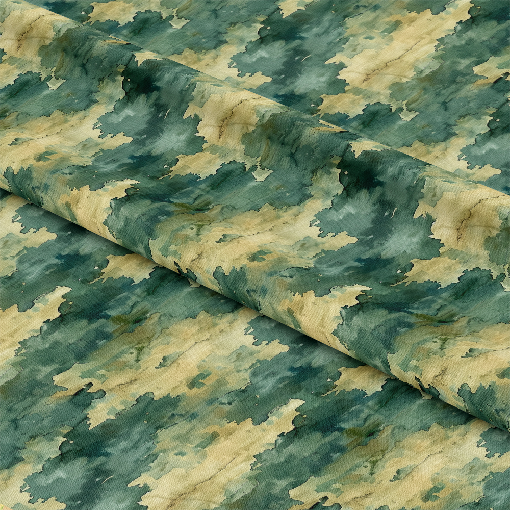 Watercolor Camouflage Grunge Pattern 14 Quilting Cotton Fabric